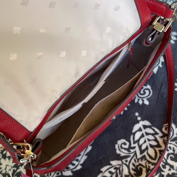 Kate Spade Leila Medium Flap Leather Shoulder Bag - Picture 13 of 16